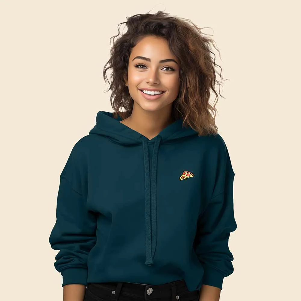 Dalix Pizza Cropped Hoodie