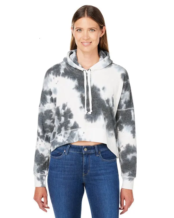 Dualing Skeletons Tie Dye Cropped Hoodie