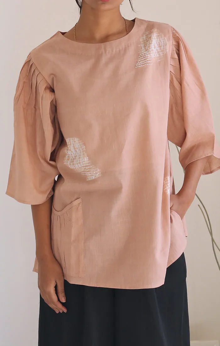 Dusty Pink Nui Shibori Top