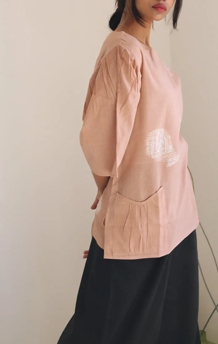 Dusty Pink Nui Shibori Top