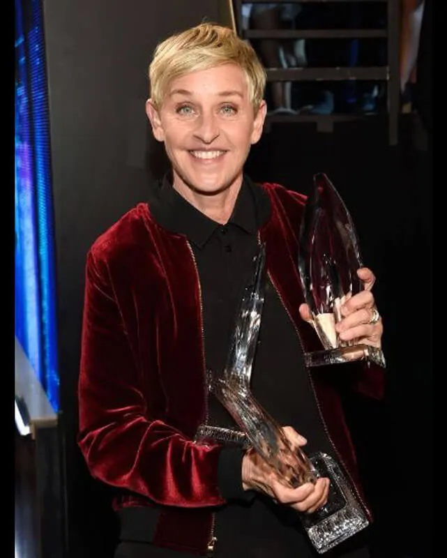 Ellen DeGeneres Red Love Bomber Jacket