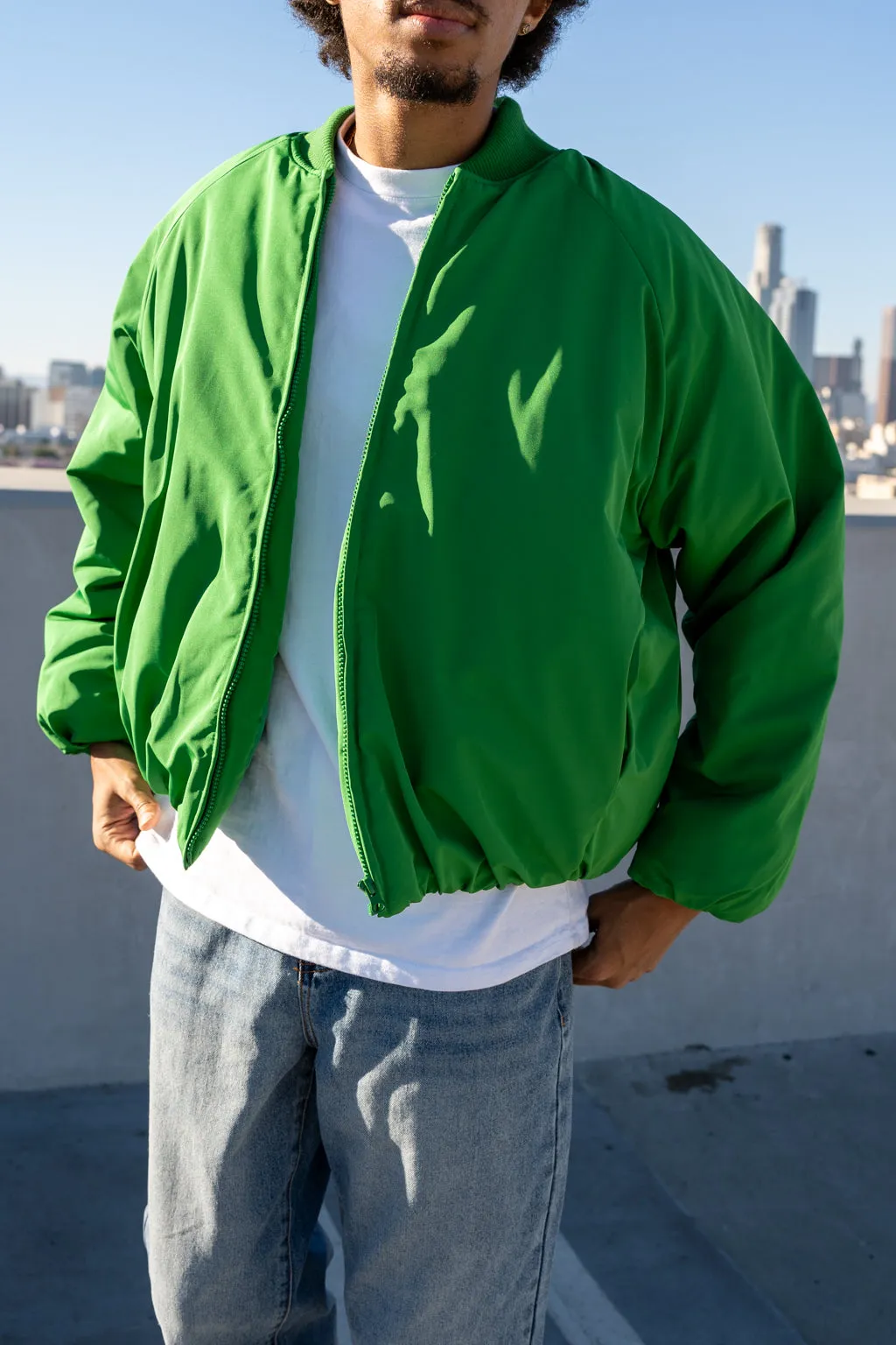 EPTM CAPITAL CROPPED BOMBER-GREEN