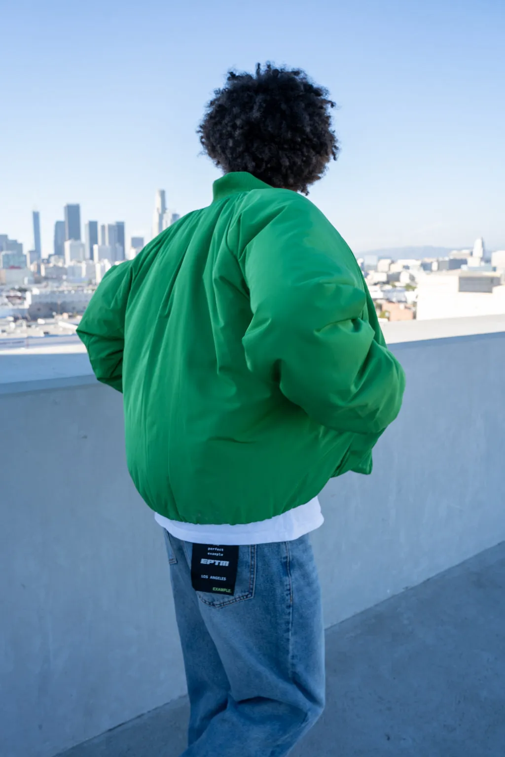 EPTM CAPITAL CROPPED BOMBER-GREEN