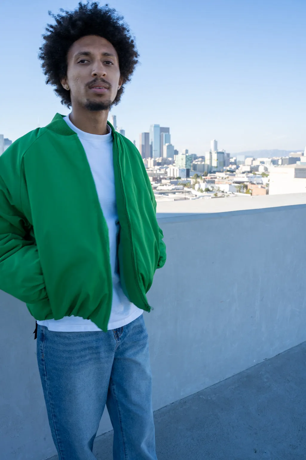 EPTM CAPITAL CROPPED BOMBER-GREEN