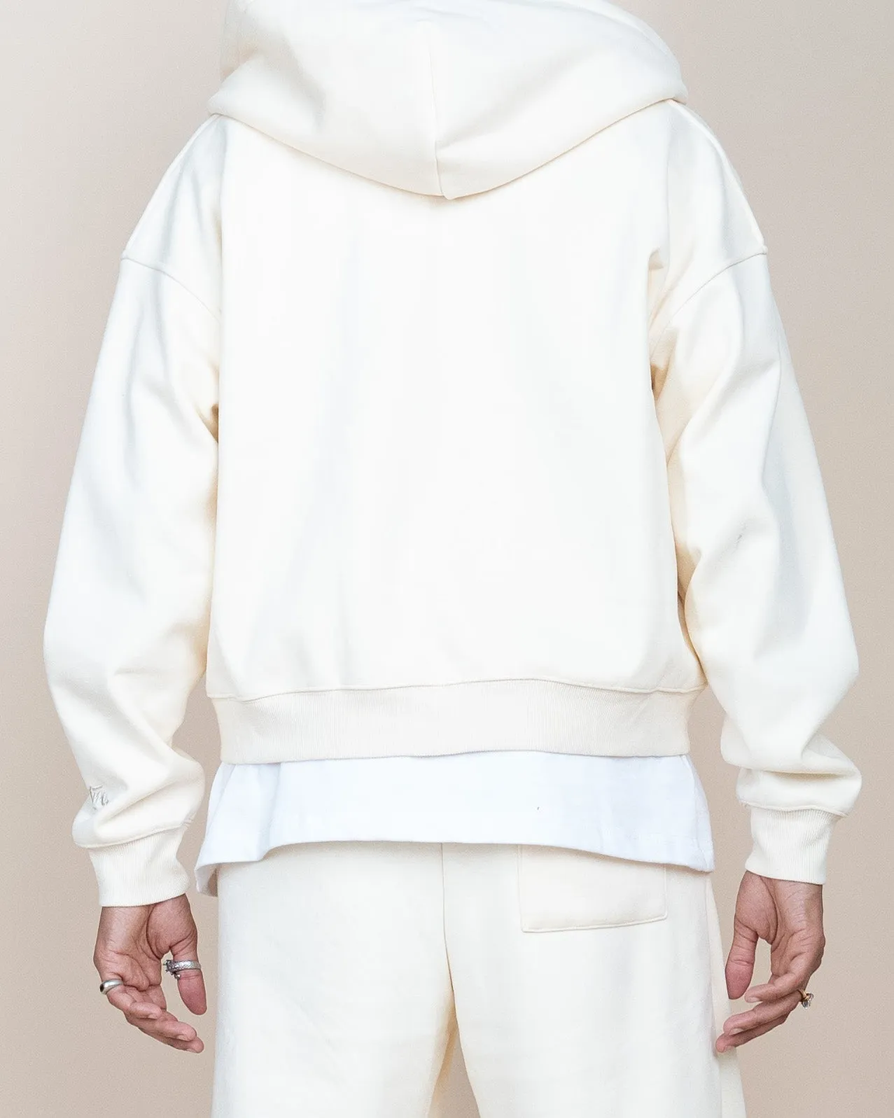 EPTM PERFECT ZIP UP HOODIE - CREAM