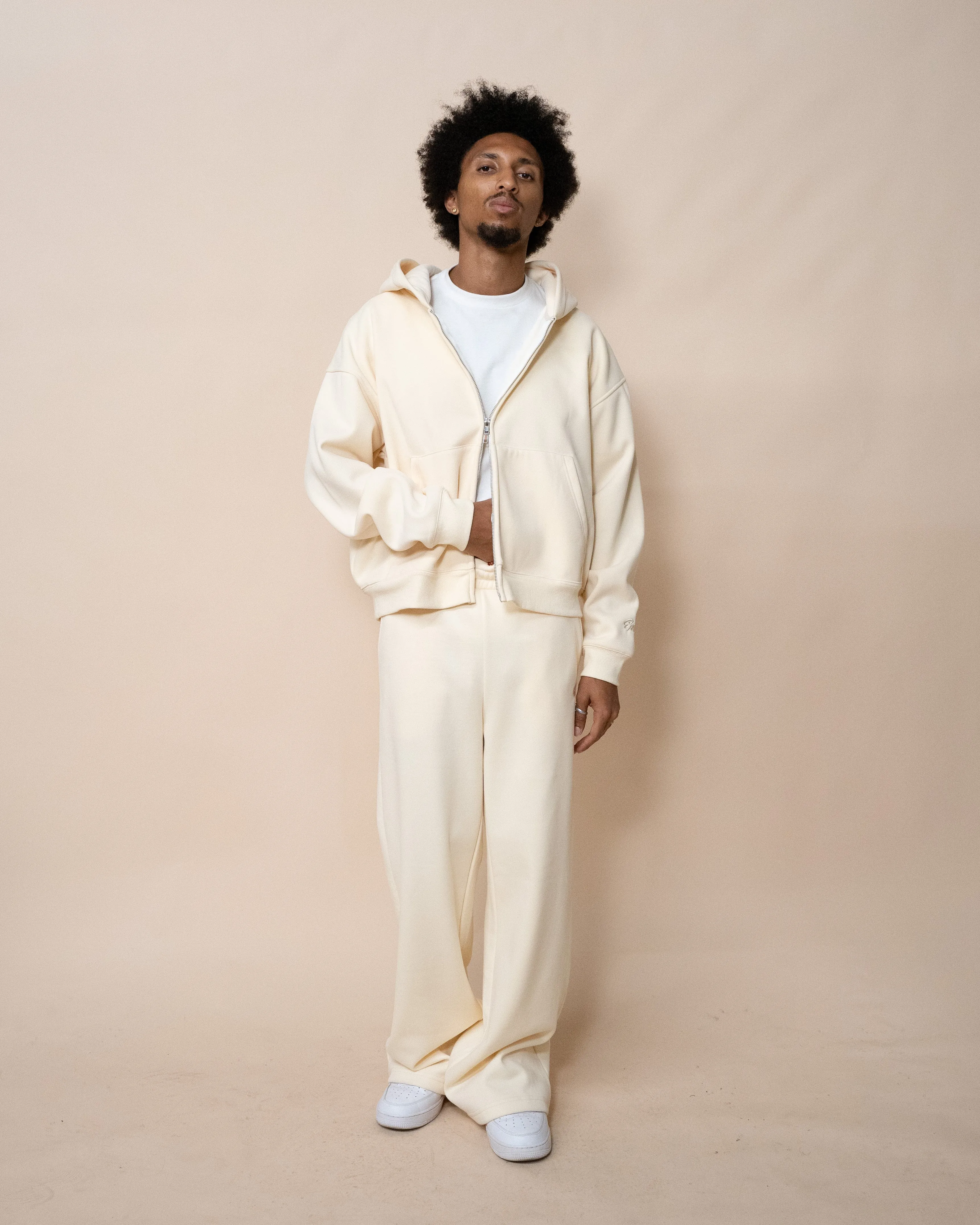 EPTM PERFECT ZIP UP HOODIE - CREAM