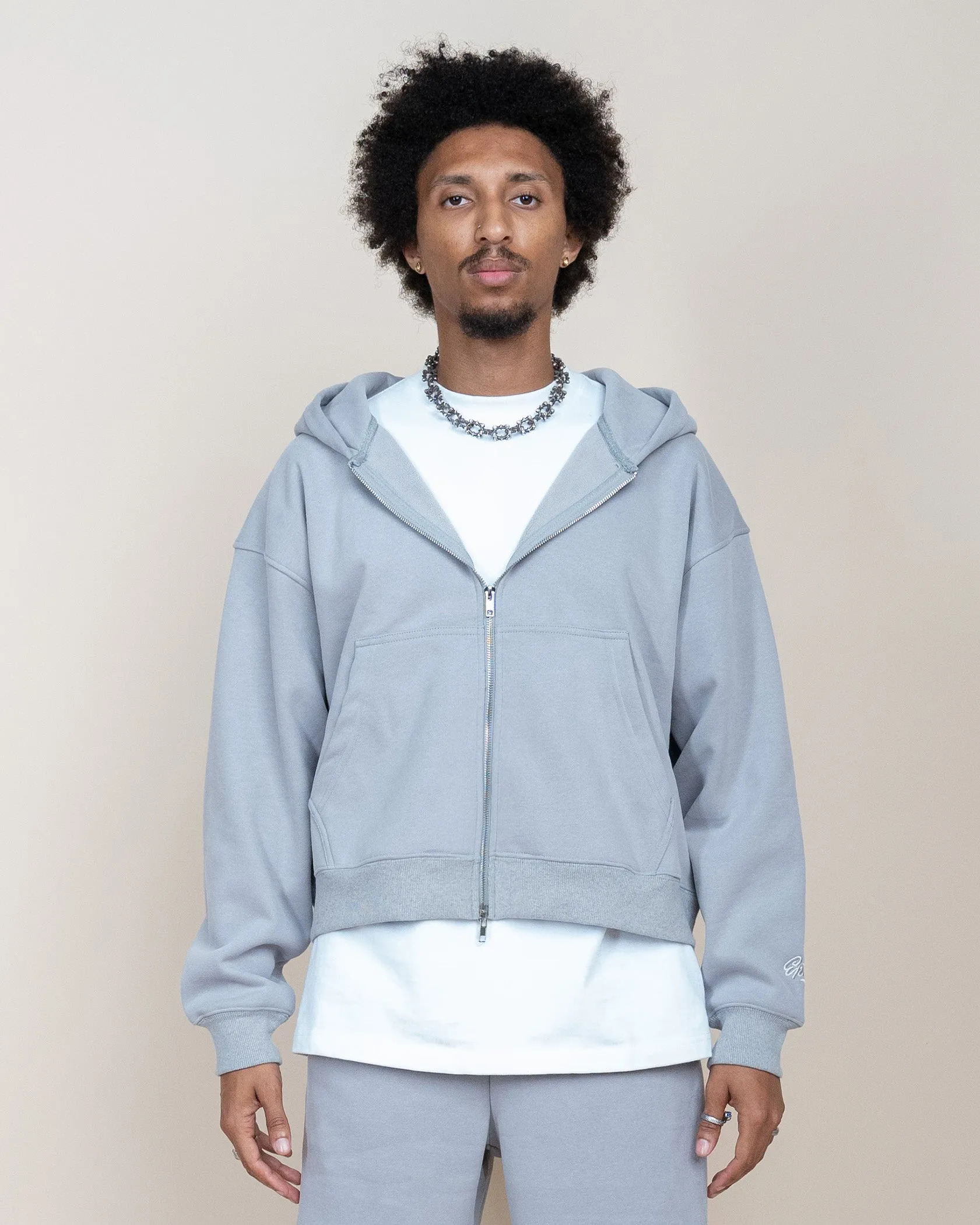 EPTM PERFECT ZIP UP HOODIE - GREY