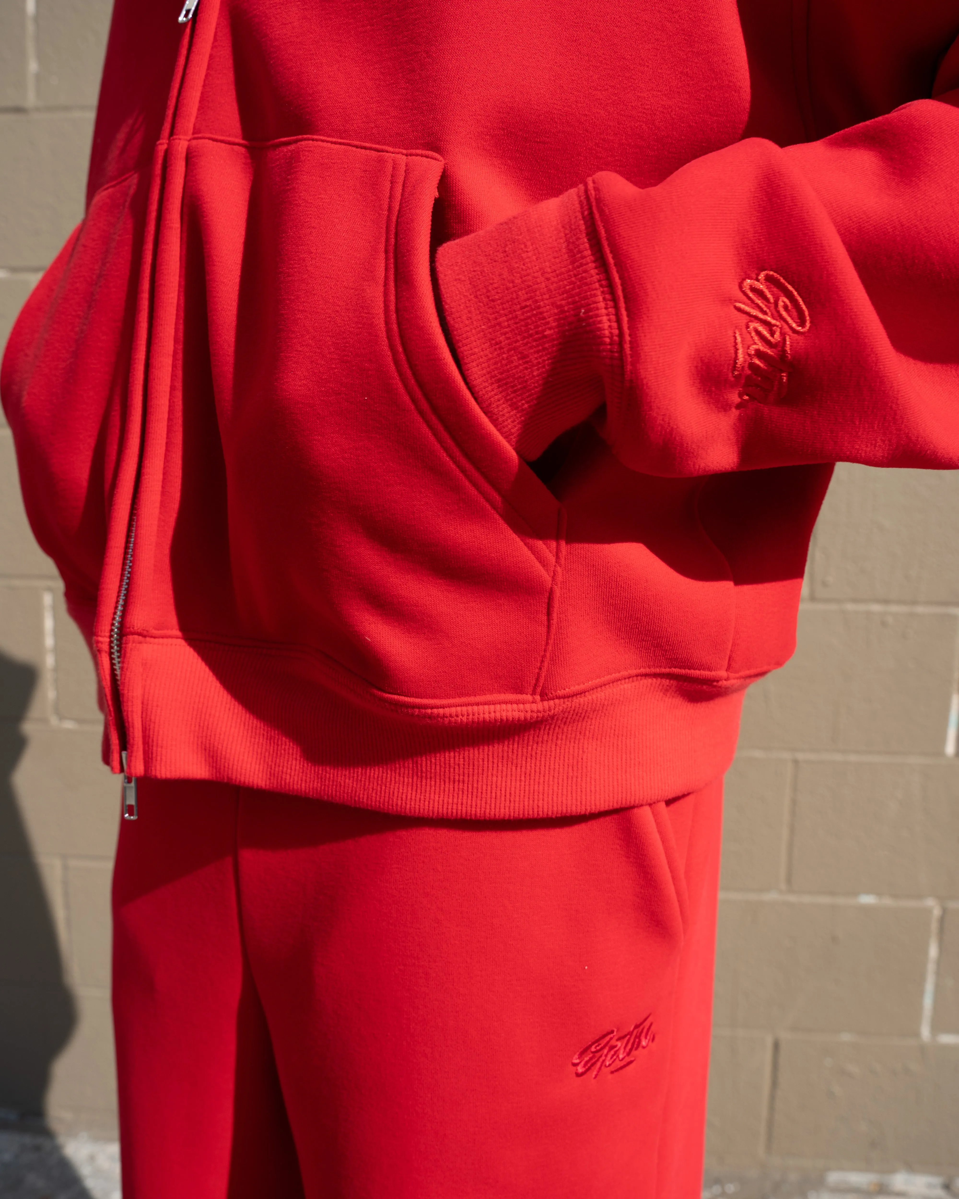 EPTM PERFECT ZIP UP HOODIE - RED