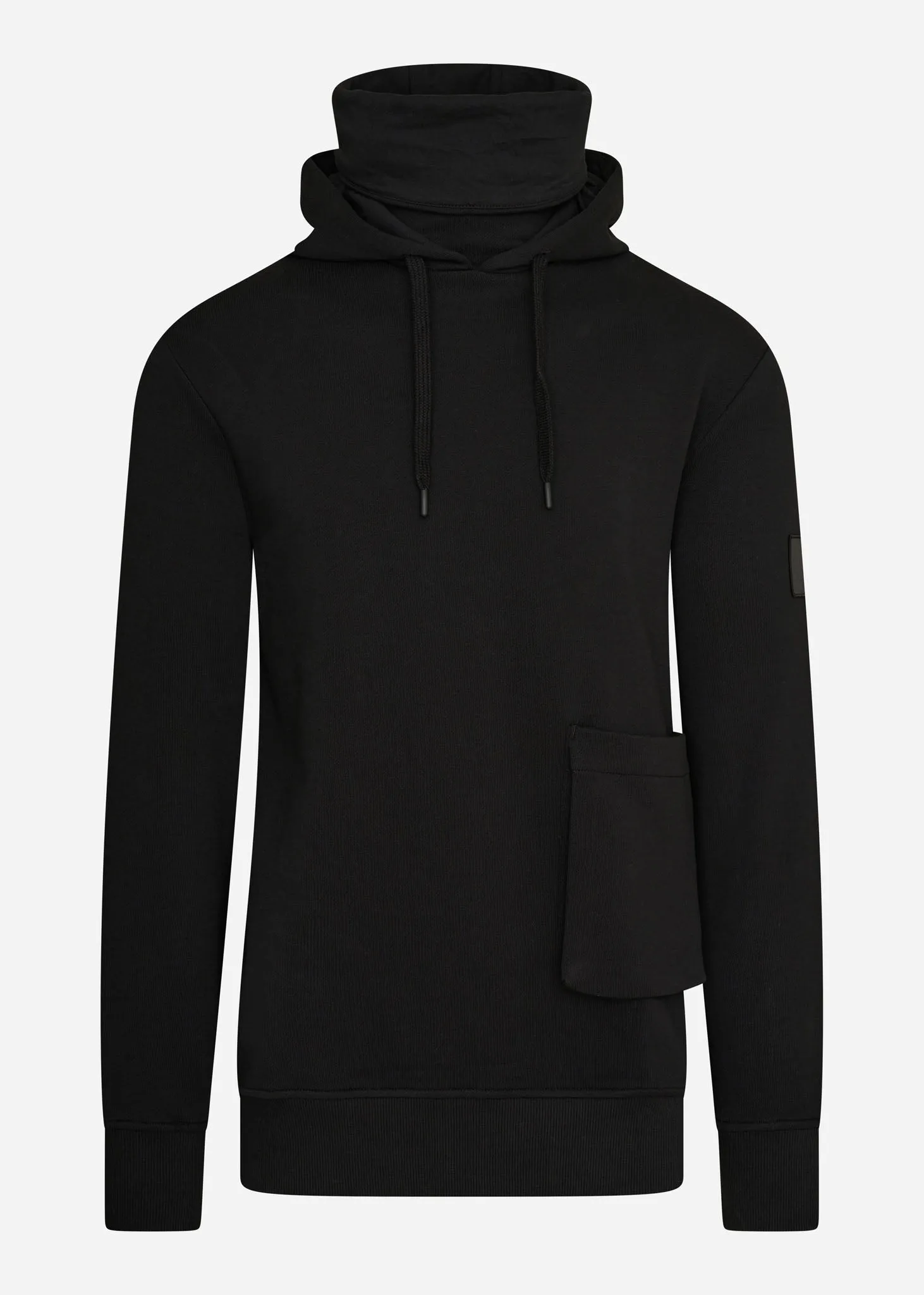 Face covered hoodie - jet black