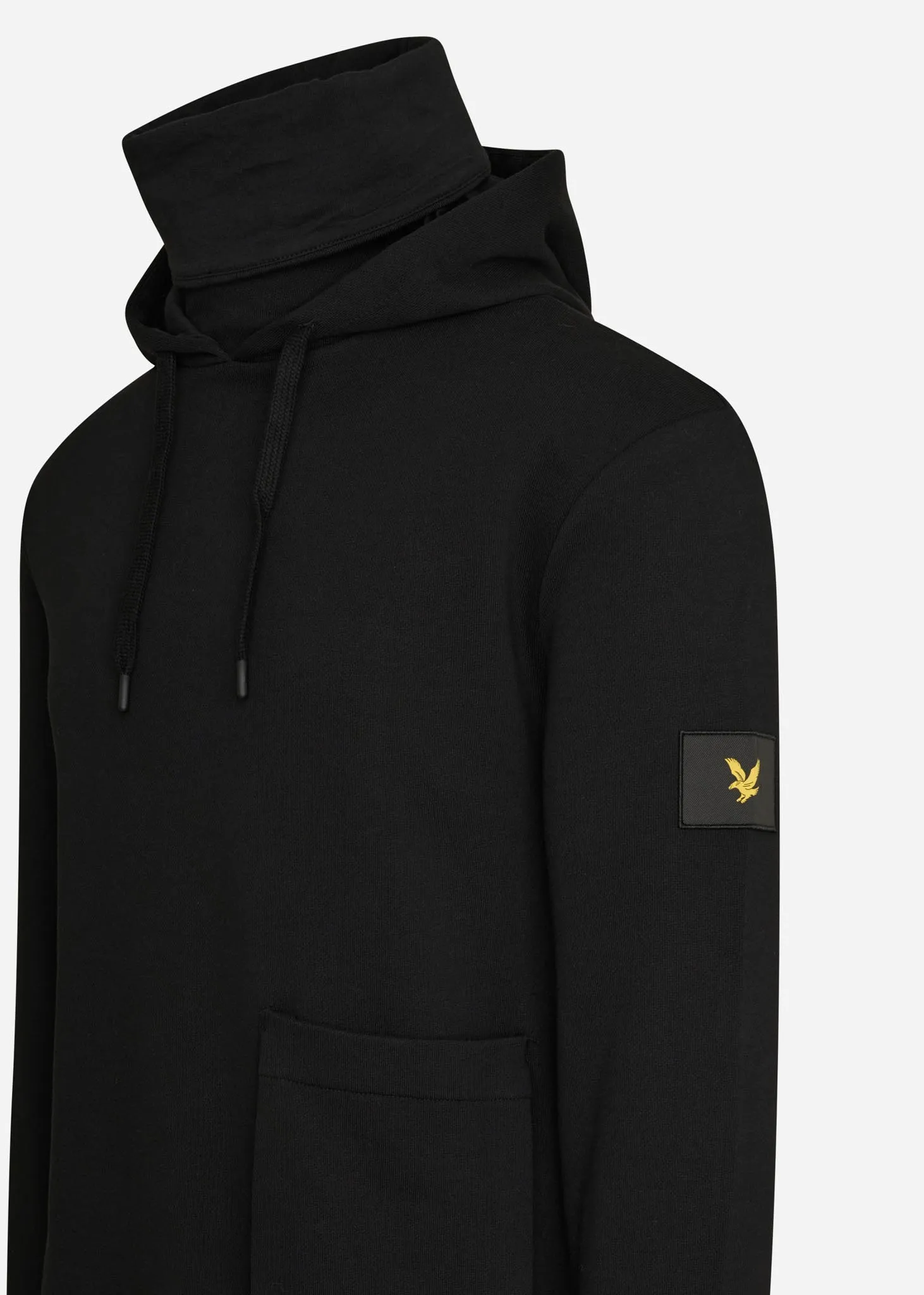 Face covered hoodie - jet black