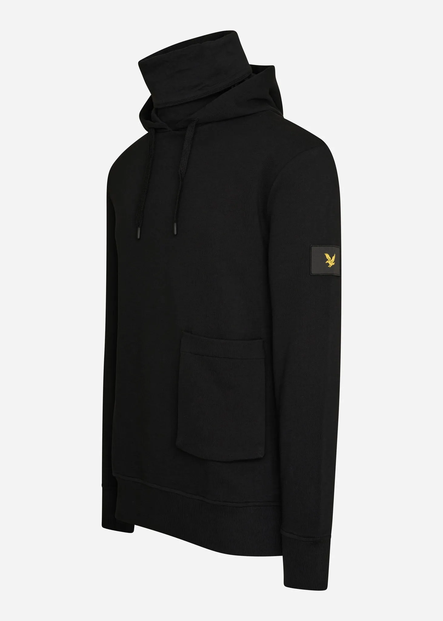 Face covered hoodie - jet black