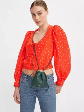 Fawn Tie Blouse Daisy Foulard Enamel Orange