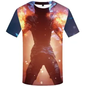 Flame T shirts Men Armor Shirt Print Metal T-shirts Graphic Military Tshirt Printed Gothic Tshirts Novelty Short Sleeve