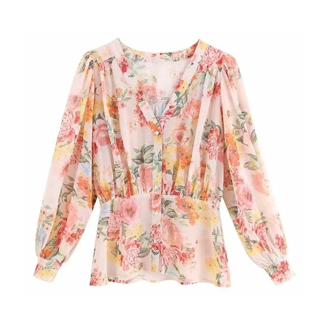 Floral Chiffon Blouse