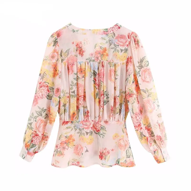 Floral Chiffon Blouse