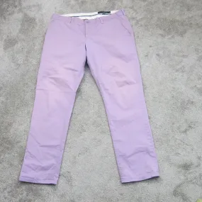 French Connection Womens Straight Leg Dress Pant Flat Front Pull On Pink Size 38