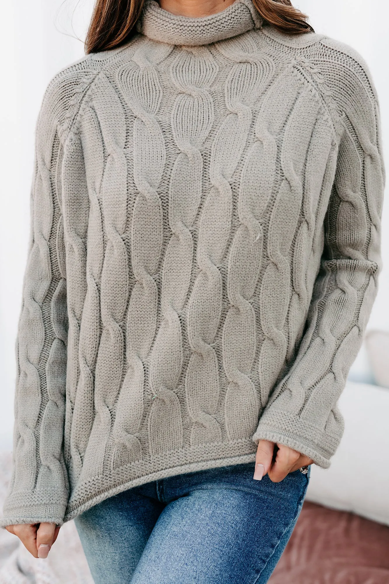 Frosty Mornings Turtle Neck Sweater (Sage)