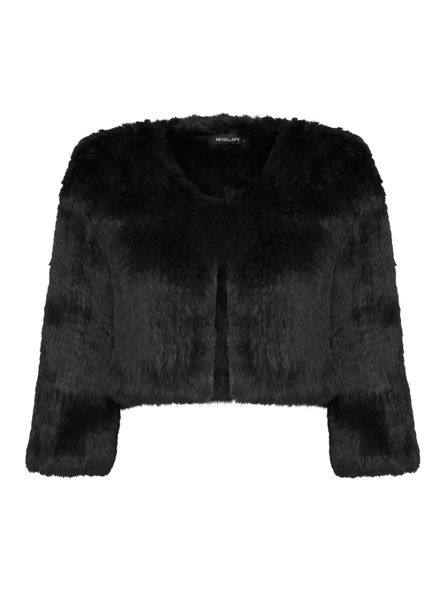 Fur Bolero - Black