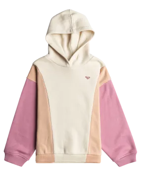 Girls Burnie Hoodie in Parchment