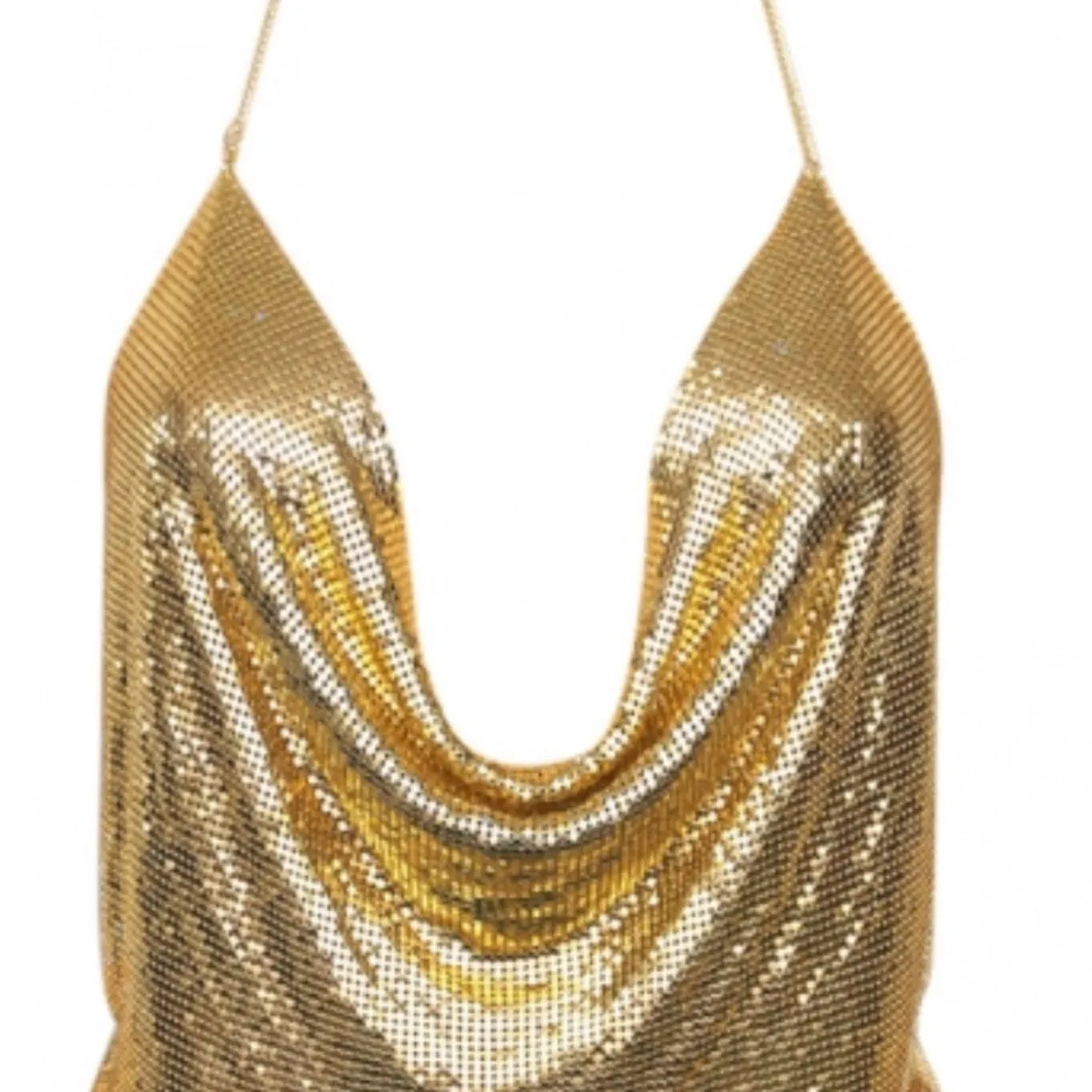 Gold chain crop top