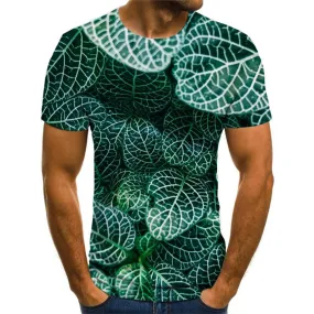 Green reticulated grass texture shirts special texture shirt tee Cool different art costume man