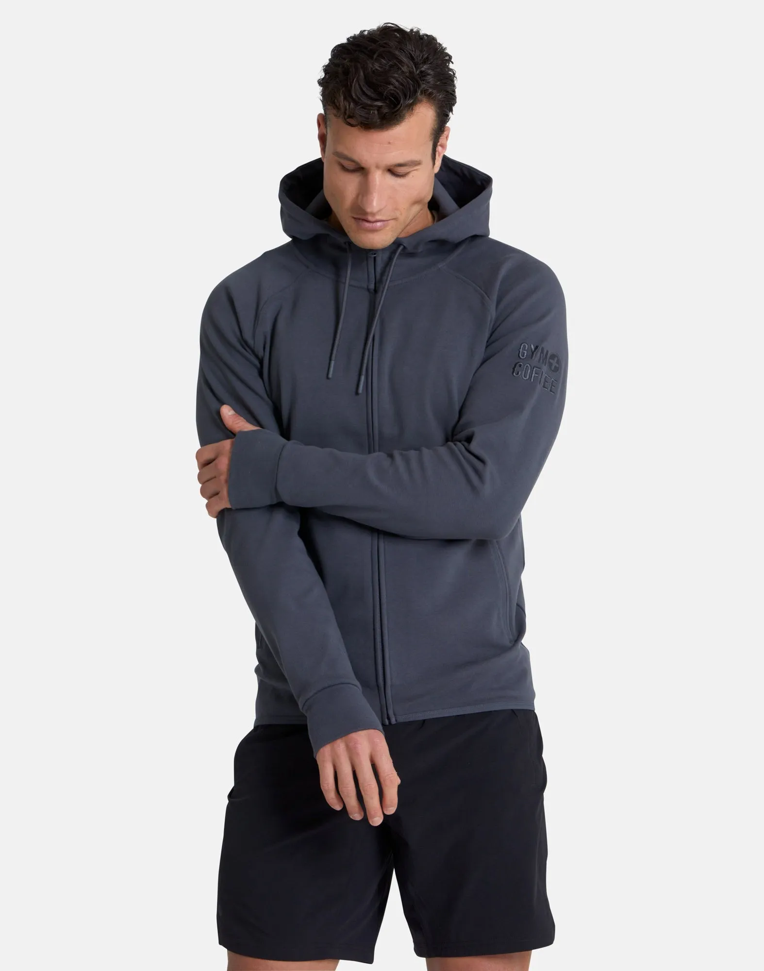 Gym Coffee  Essential Zip Hoodie (Mens) - Orbit