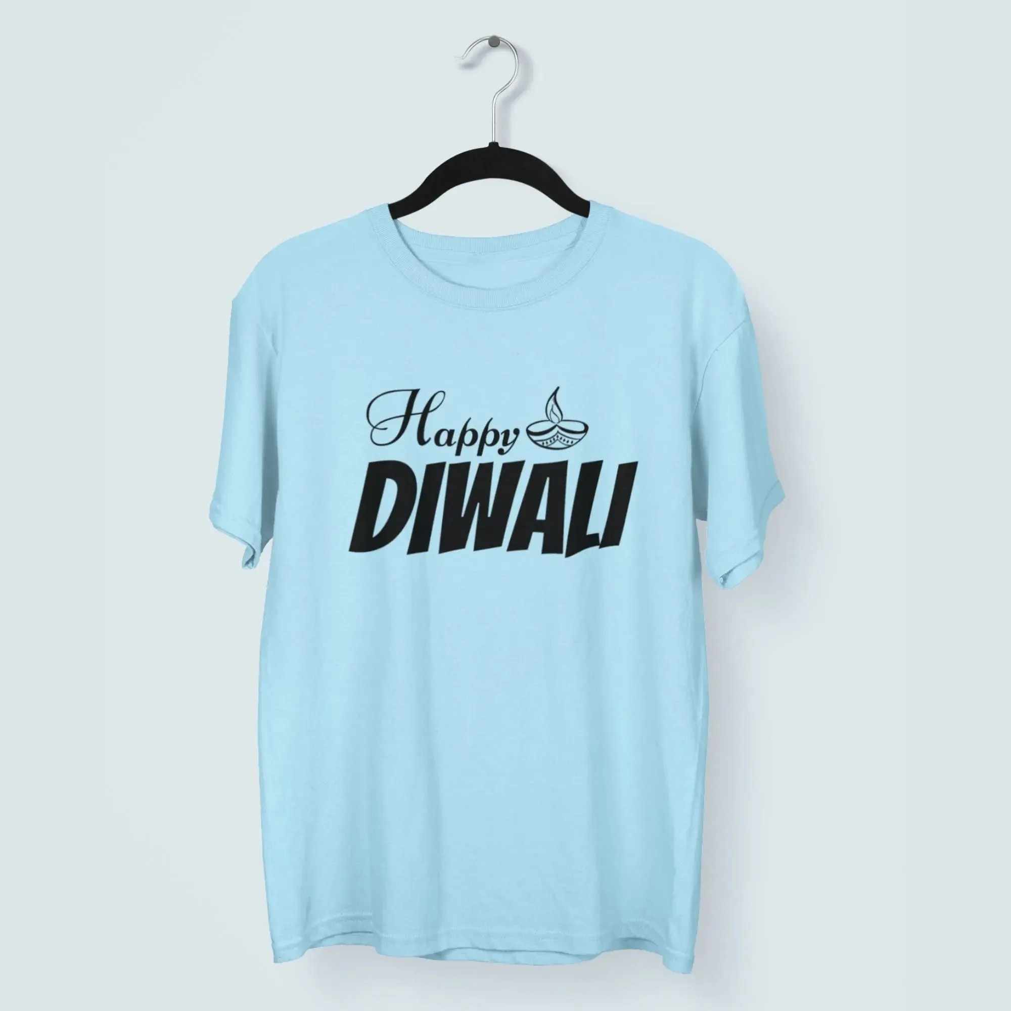 Happy Diwali Round Neck Half Sleeve Classic T-Shirt