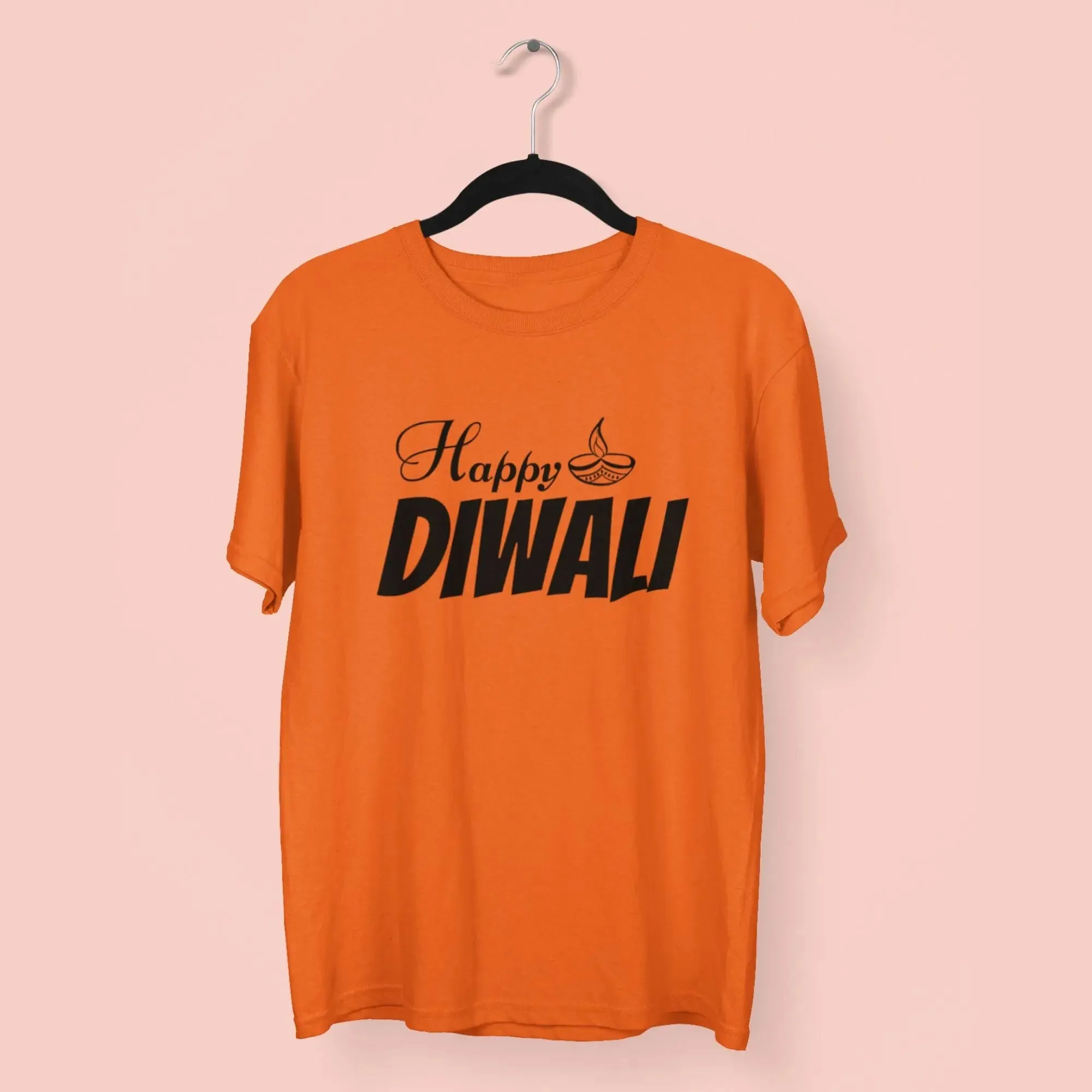 Happy Diwali Round Neck Half Sleeve Classic T-Shirt