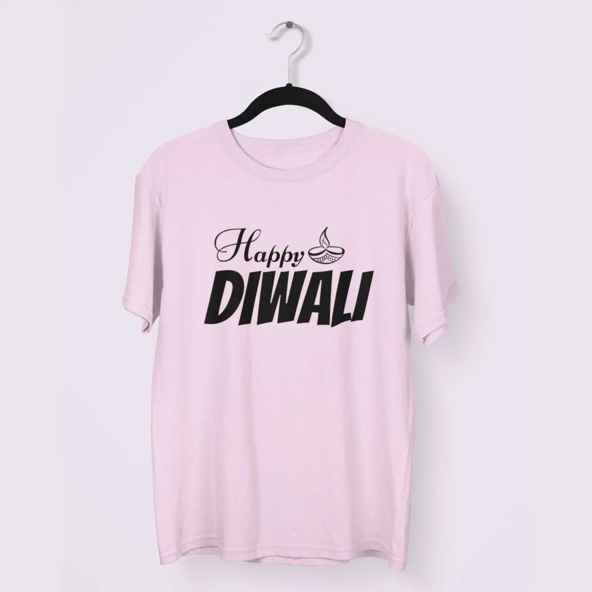 Happy Diwali Round Neck Half Sleeve Classic T-Shirt