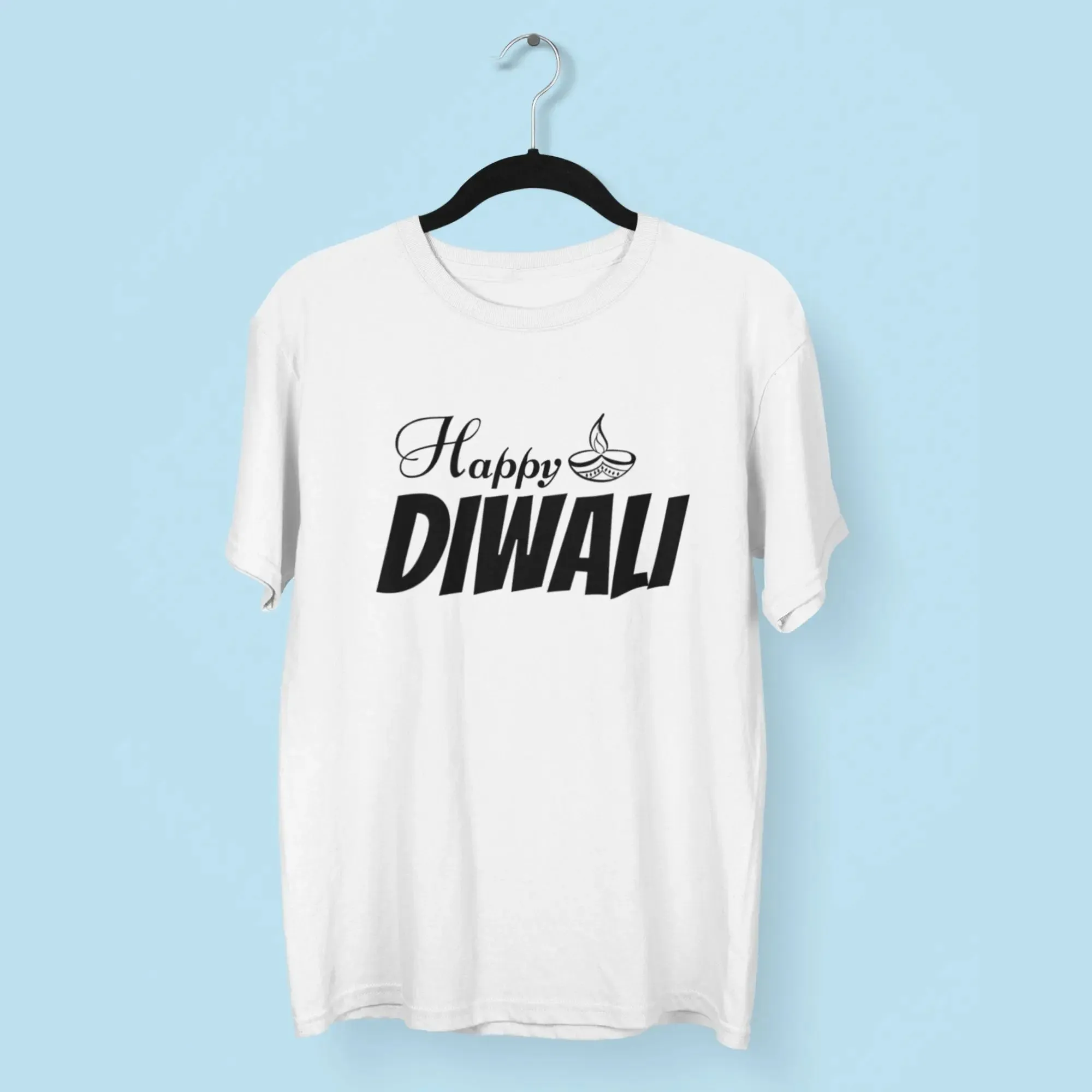 Happy Diwali Round Neck Half Sleeve Classic T-Shirt