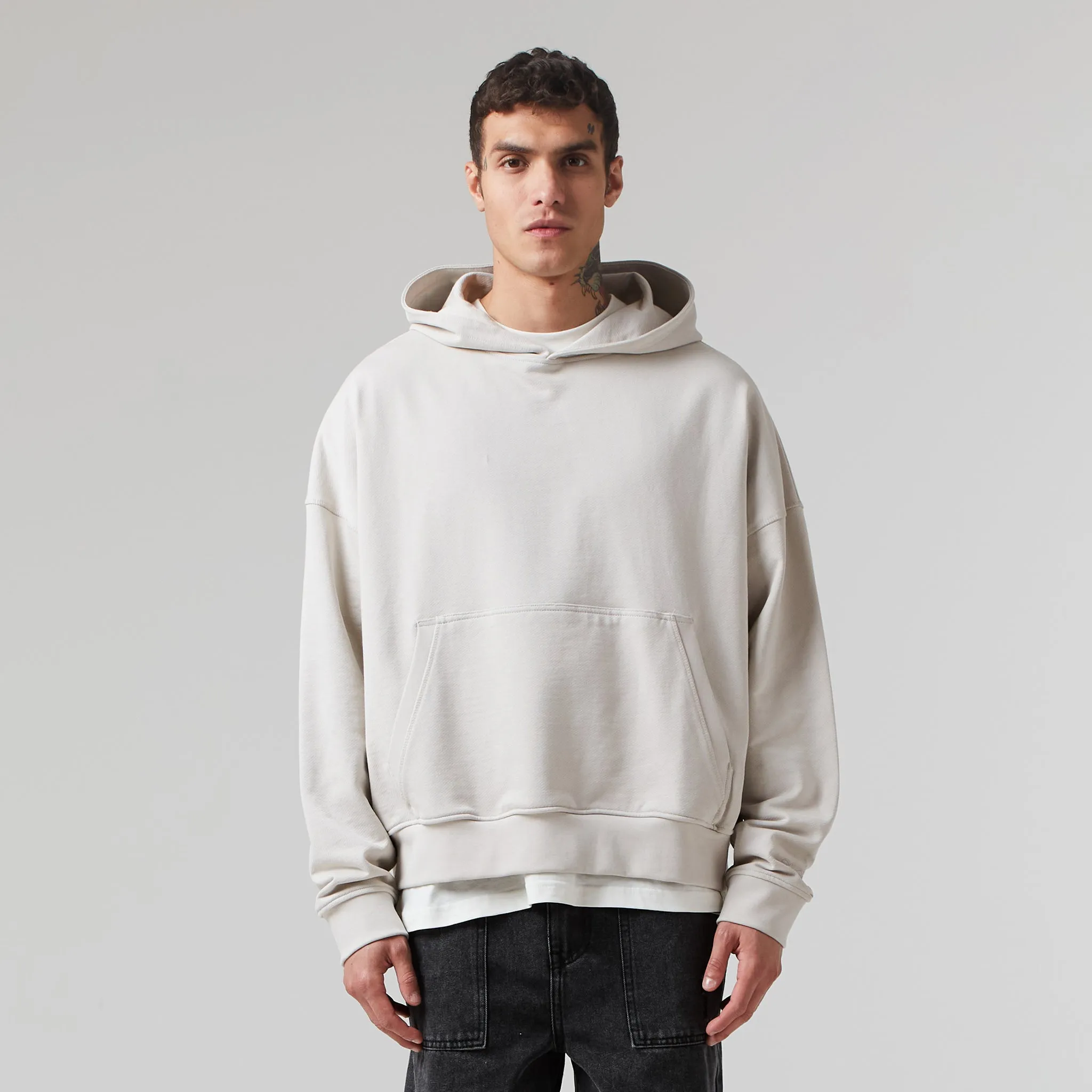 Heavyweight Box Fit Hoodie | Chalk