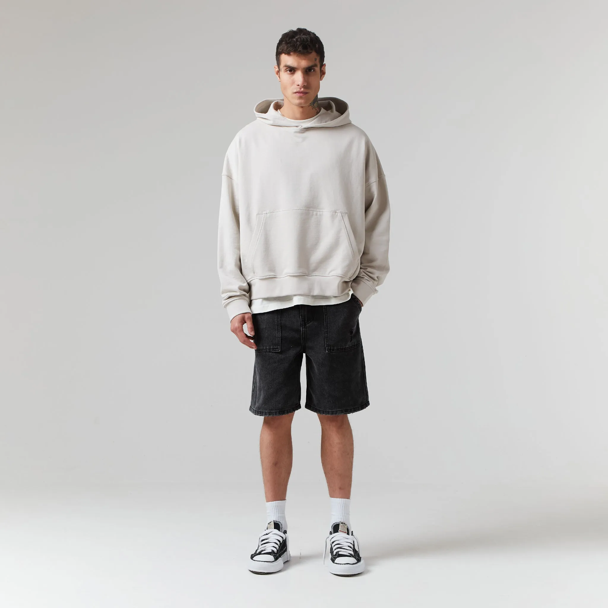 Heavyweight Box Fit Hoodie | Chalk