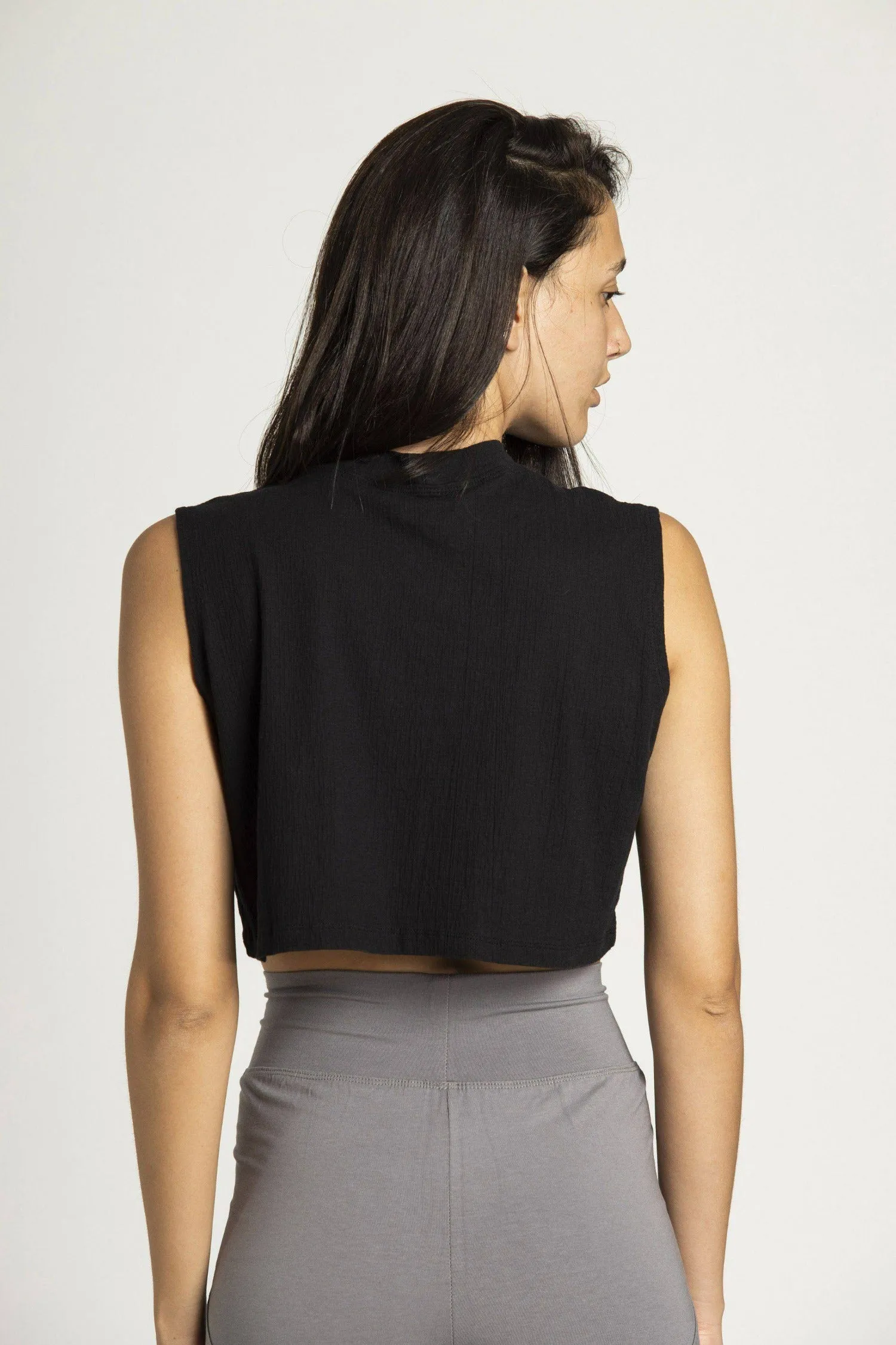 High Neck Crop Box Top