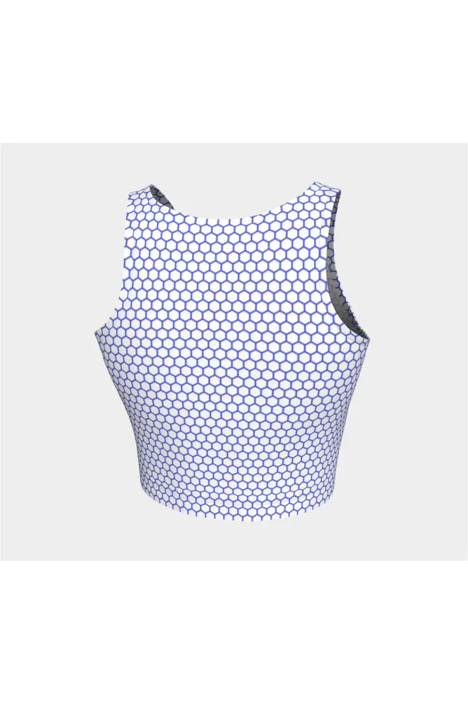 Honeycomb Blue  Athletic Top