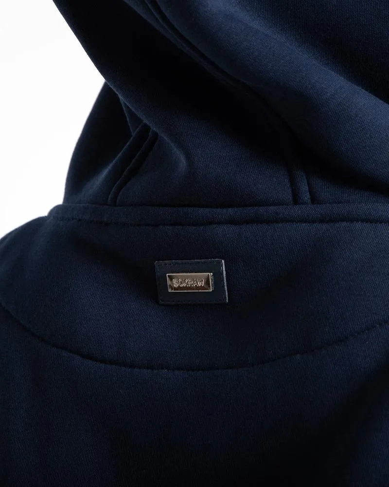 JOHNSON CROPPED HOODIE - NAVY