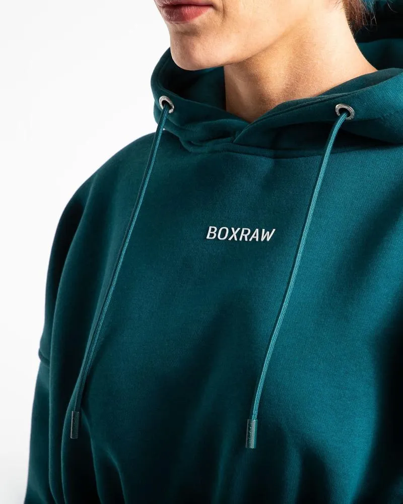 JOHNSON CROPPED HOODIE - TEAL