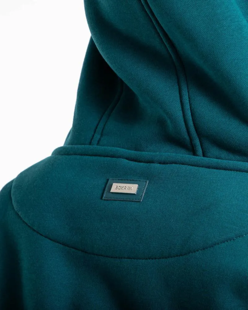 JOHNSON CROPPED HOODIE - TEAL