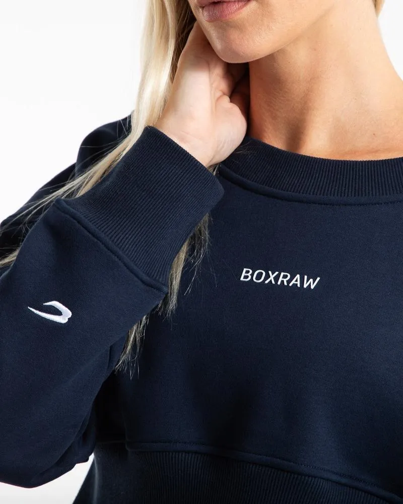 JOHNSON CROPPED SWEATSHIRT - NAVY