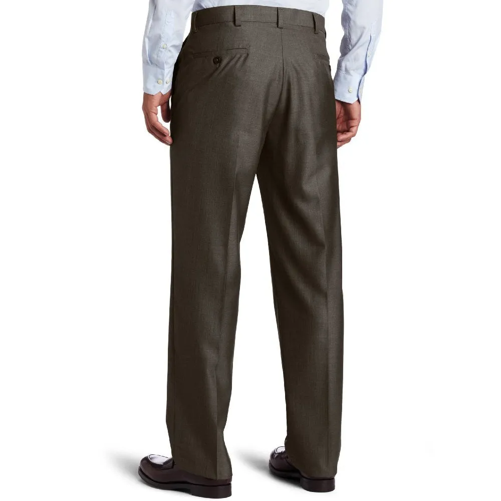 Kenneth Cole Reaction Men's Stria Crosshatch Modern Fit Flat Front Dress Pant