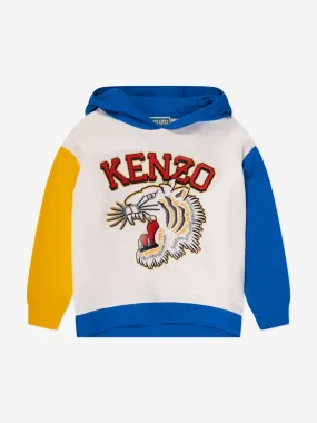 KENZO Boys Tiger Logo Hoodie in Ivory