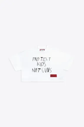 Kids Not Guns S/S Crop (White)