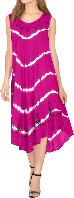 LA LEELA Floral Casual Caftan Dress for Women Pink_Y876 US Size 14 - 20W