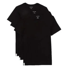 Lacoste Crew Neck Slim 3 Pack T-Shirt - Black