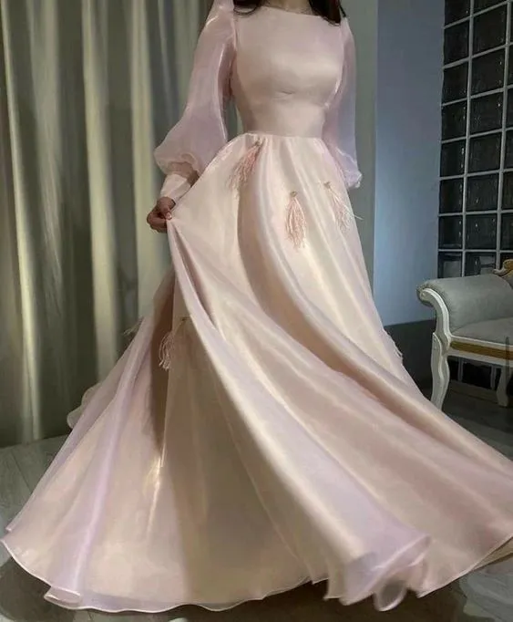 Long Sleeve Prom Dresses, Formal Party Dresses      fg2600