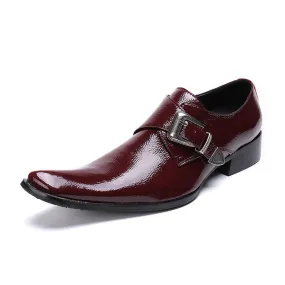 Low Top Slip on Monk Strap Men Formal Oxfords