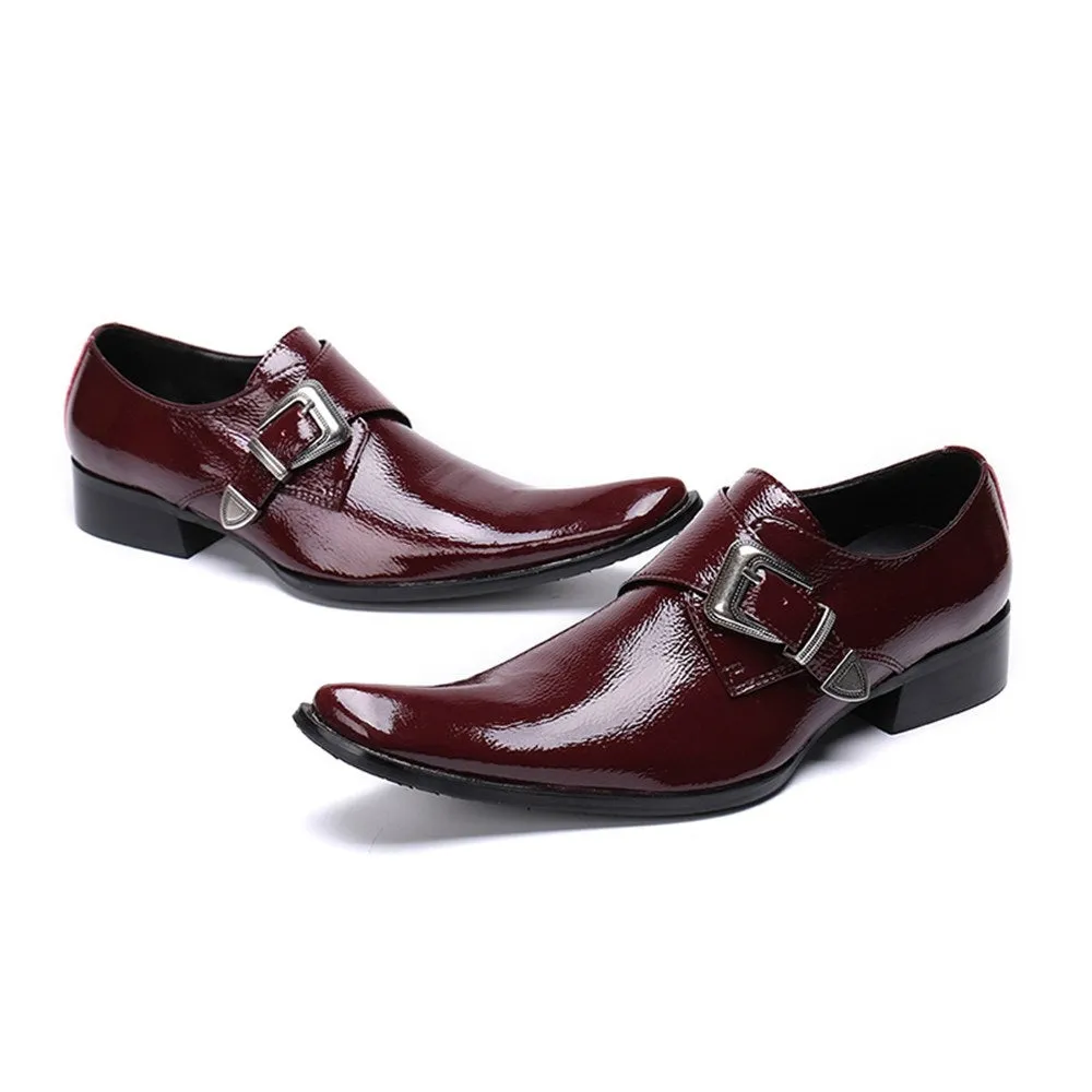 Low Top Slip on Monk Strap Men Formal Oxfords