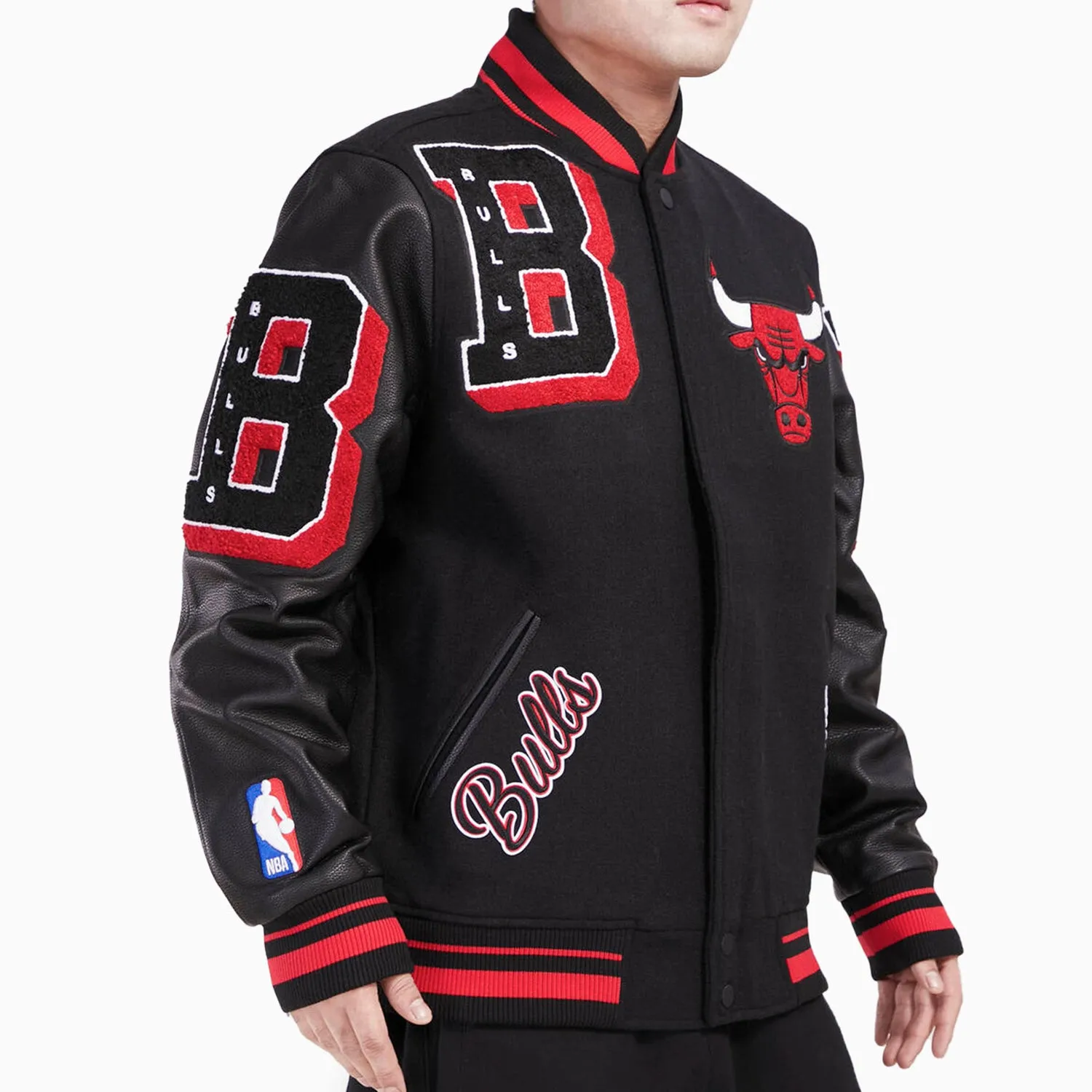 Men's Chicago Bulls Logo NBA Varsity Jacket