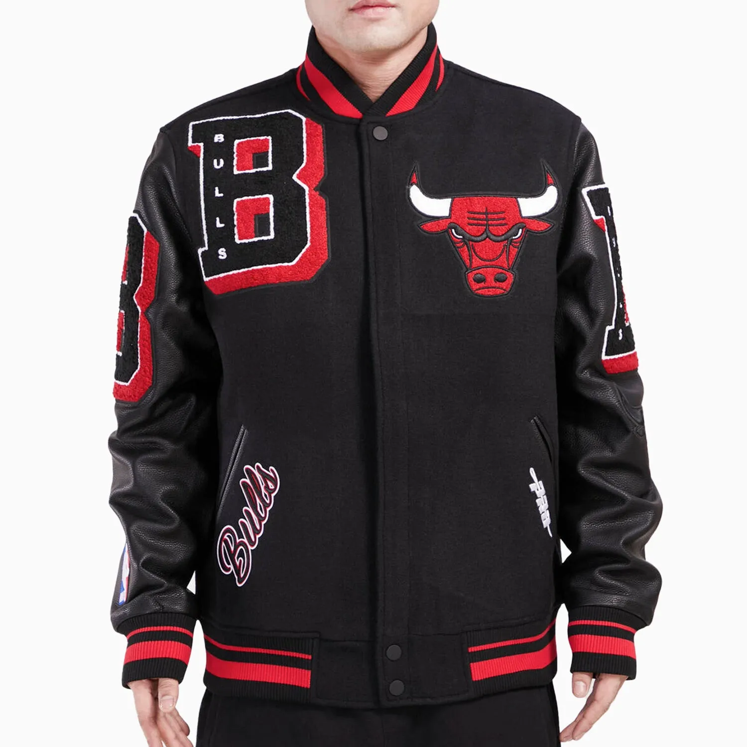 Men's Chicago Bulls Logo NBA Varsity Jacket