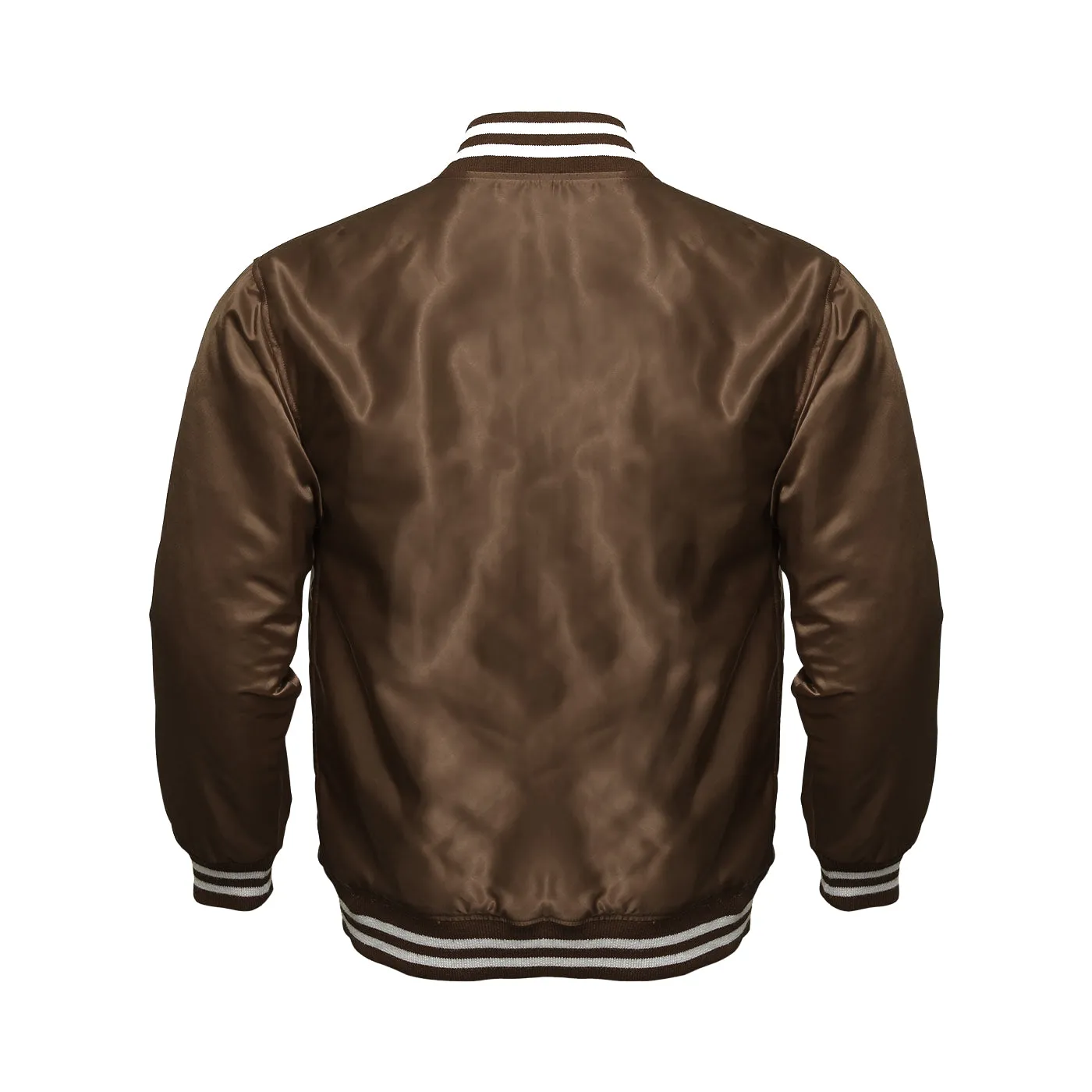 Mens Satin Jacket Brown