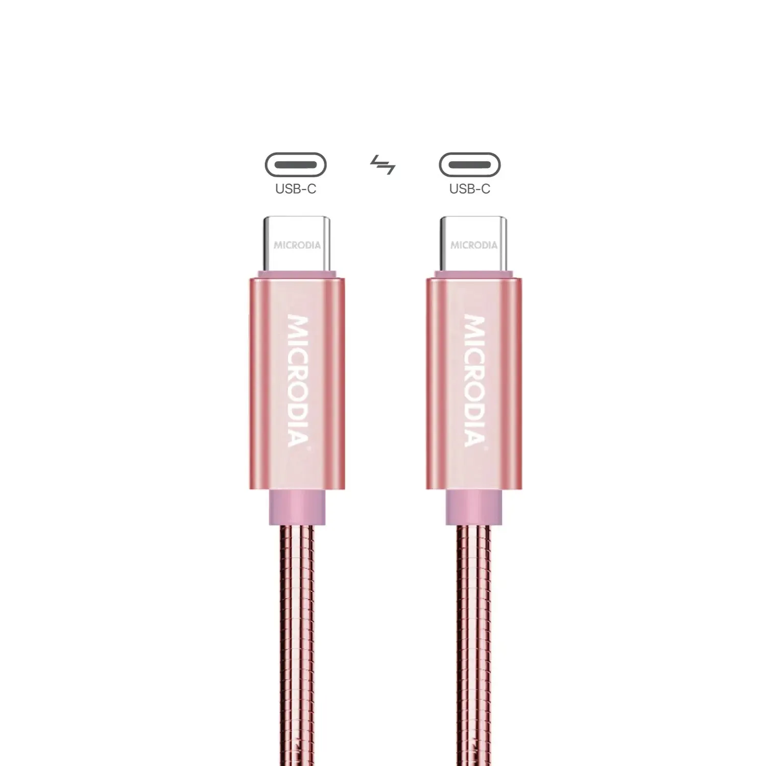 MICRODIA ExeCable™ Steel PD60W USB-C to USB-C Charge & Sync Cable